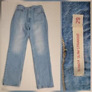 Levis Premium Jean Womens Sz 29 70s High Slim Straight High Rise Big E